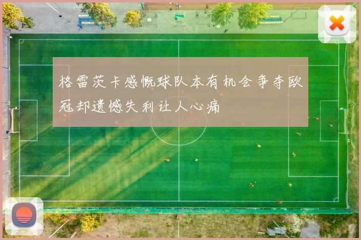 格雷茨卡感慨球队本有机会争夺欧冠却遗憾失利让人心痛